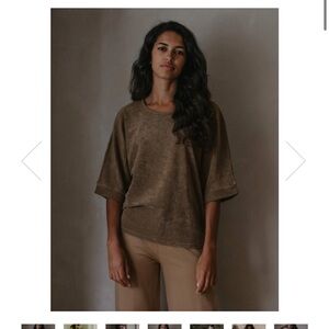 The Simple Folk Oversized Terry Top in Walnut